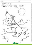 Desenho para Colorir – Animais - Canguru