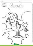 Desenho para Colorir – Animais - Cavalo