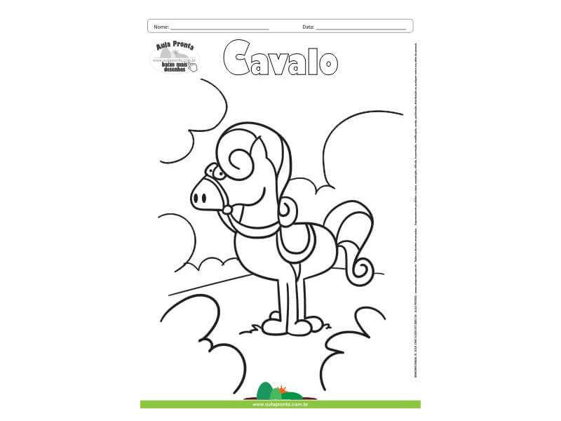 Desenho para Colorir – Animais - Cavalo