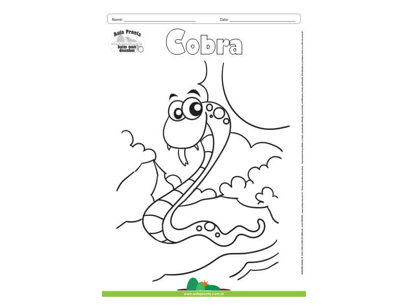 Coloring page - Cobra em ação