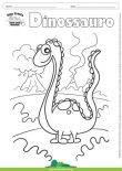 Desenho para Colorir – Animais - Dinossauro