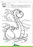 Desenho para Colorir – Animais - Dinossauro
