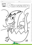 Desenho para Colorir – Animais - Dinossauro