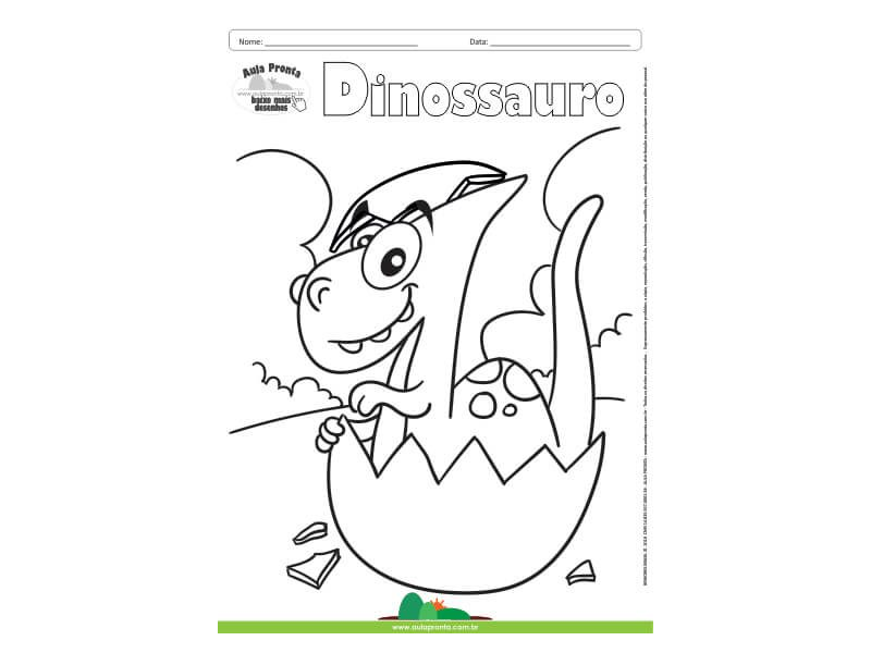 Desenho para Colorir – Animais - Dinossauro