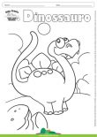 Desenho para Colorir – Animais - Dinossauro