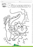 Desenho para Colorir – Animais - Dinossauro