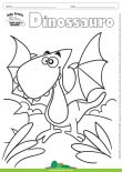 Desenho para Colorir – Animais - Dinossauro