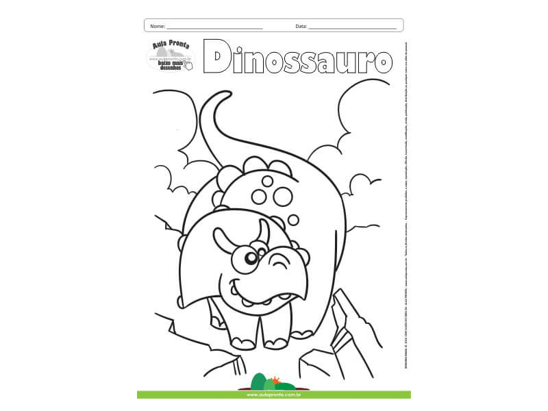 Desenho de Dinossauro Para Colorir - T-Rex, Triceratops e mais