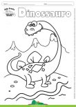 Desenho para Colorir – Animais - Dinossauro