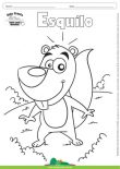 Desenho para Colorir – Animais - Esquilo