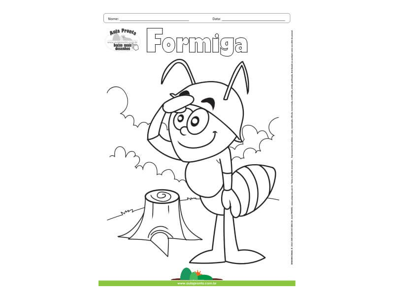 Desenho para Colorir – Animais - Formiga