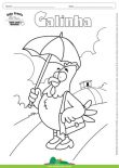 Desenho para Colorir – Animais - Galinha