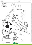 Desenho para Colorir – Animais - Galo