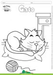 Desenho para Colorir – Animais - Gato