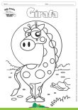 Desenho para Colorir – Animais - Girafa