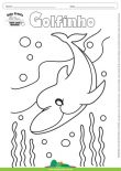 Desenho para Colorir – Animais - Golfinho