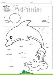 Desenho para Colorir – Animais - Golfinho