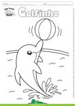 Desenho para Colorir – Animais - Golfinho