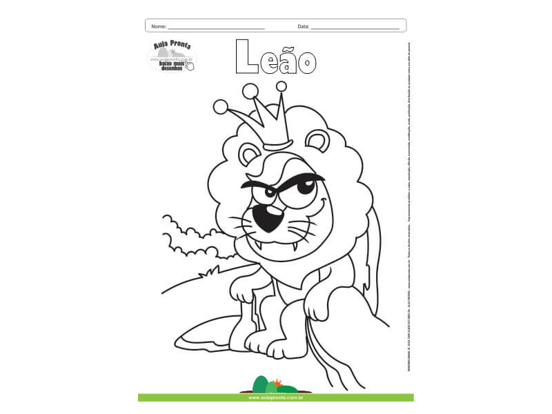 Desenho para Colorir – Animais - Leão