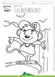 Desenho para Colorir – Animais - Macaco