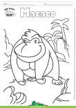 Desenho para Colorir – Animais - Macaco