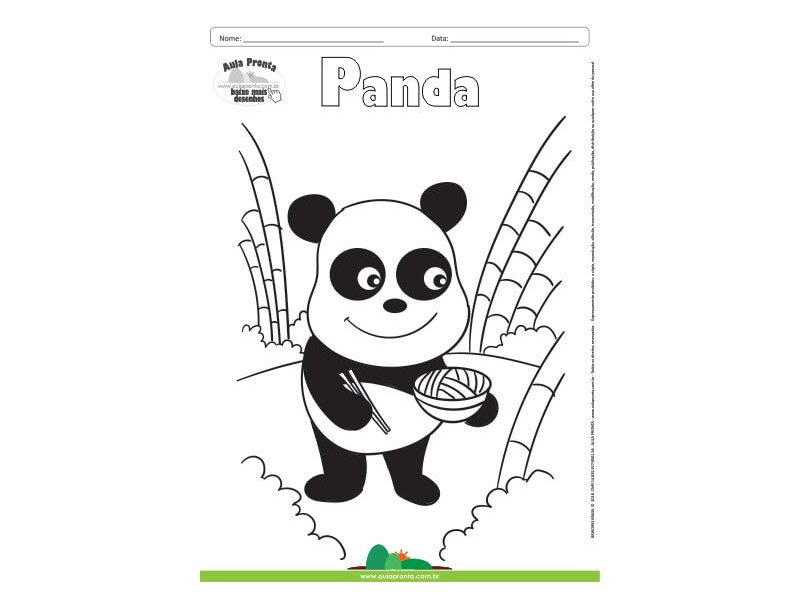 panda 1 para colorir