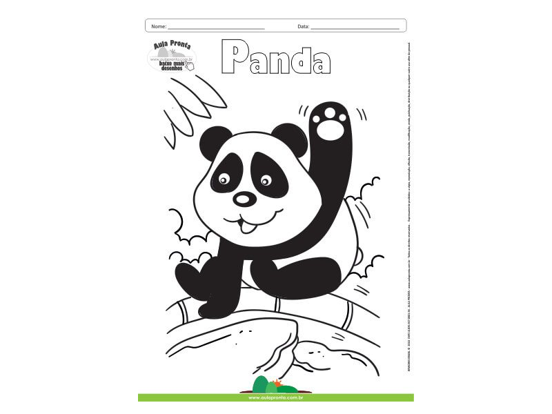 Como desenhar: Panda com o nº 8 > Aula de Aulas de Desenhos