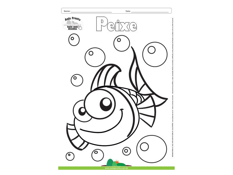 Desenho para Colorir – Animais -  Peixe