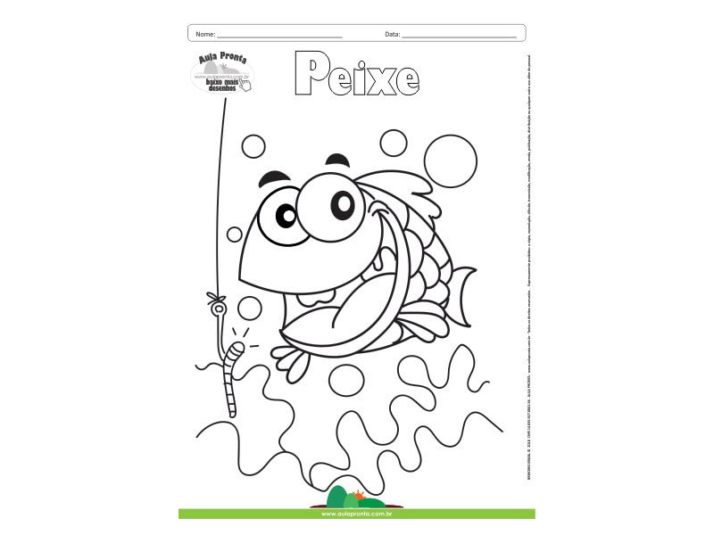 Desenho para Colorir – Animais -  Peixe