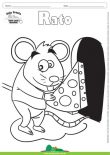 Desenho para Colorir – Animais - Rato