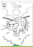 Desenho para Colorir – Animais - Vaca