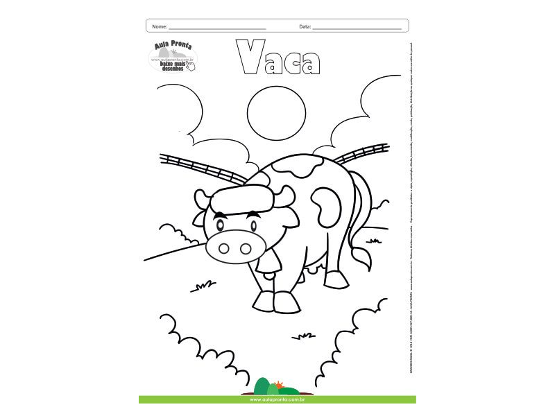 Desenhos para colorir - Vaca