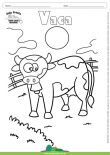 Desenho para Colorir – Animais - Vaca