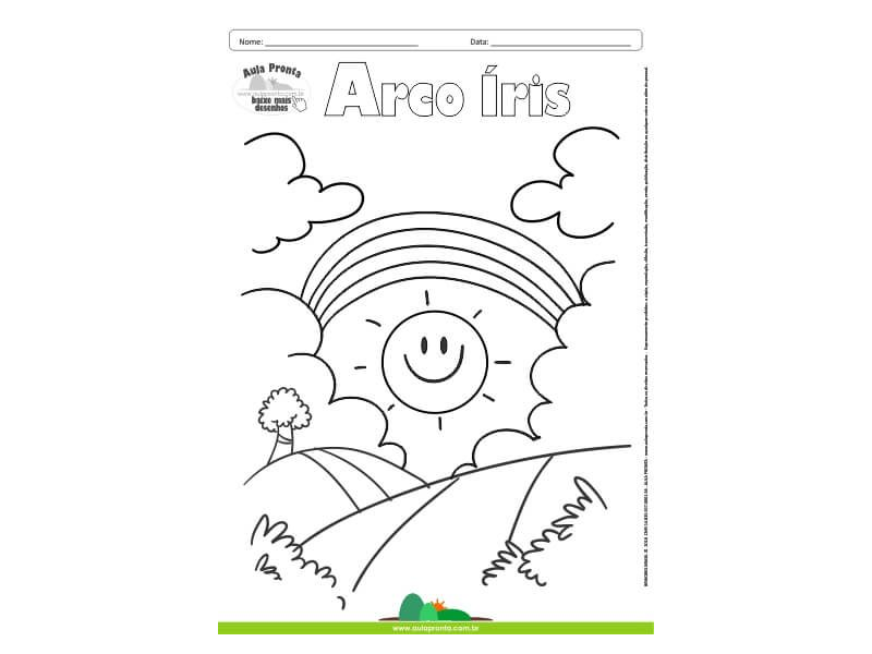 Desenhos para Colorir – Arco Irís