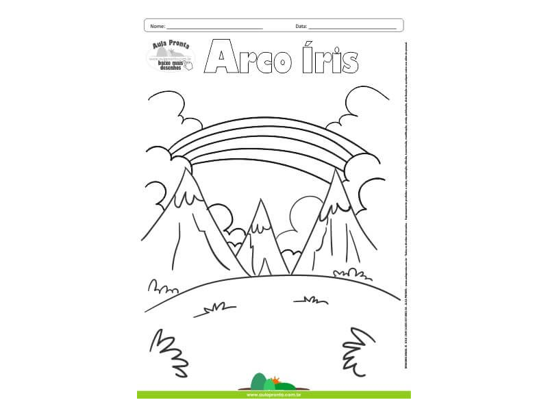 Desenhos para Colorir – Arco Irís