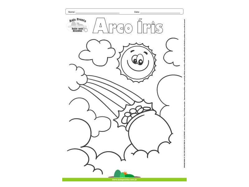 Desenhos para Colorir – Arco Irís