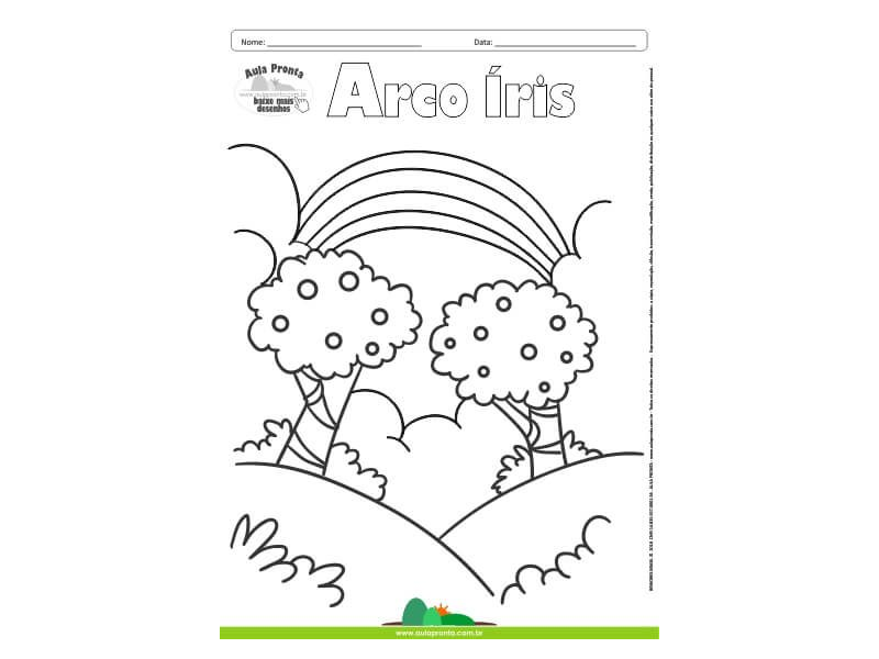 Desenhos para Colorir – Arco Irís