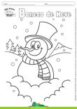 Desenhos para Colorir – Boneco de Neve