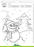 Desenhos para Colorir – Boneco de Neve