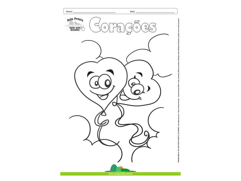 Desenhos para Colorir – Corações