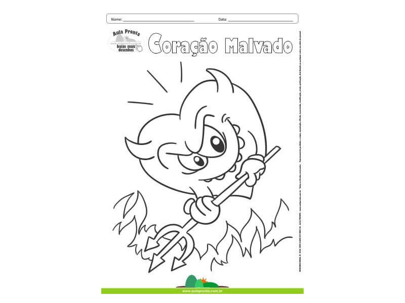 Desenhos para Colorir – Coração Malvado