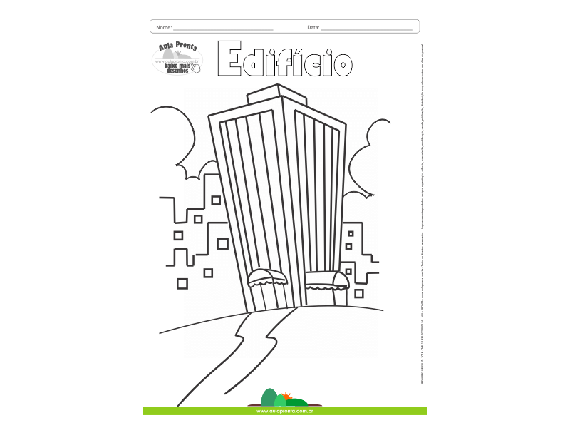 Desenhos para Colorir – Edifício Luxo