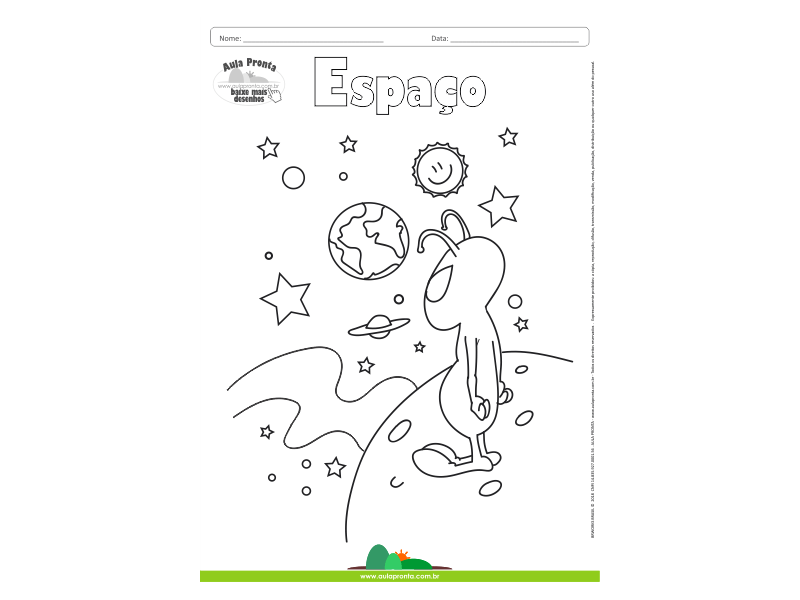 Desenhos para Colorir – Espaço