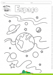 Desenhos para Colorir – Espaço e Planetas