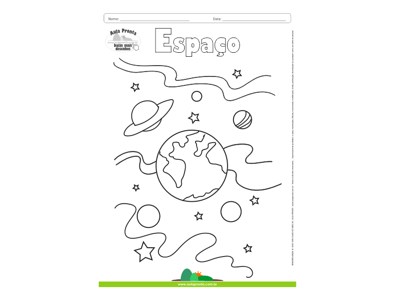 Desenhos para Colorir – Espaço e Planetas