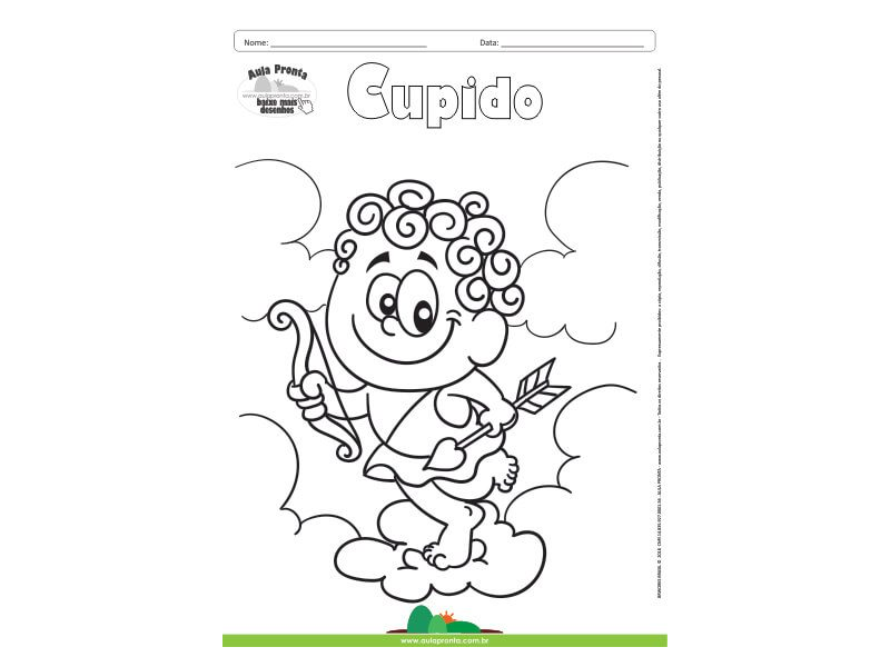 Desenho para Colorir – Fantasia - Cupido - Amor