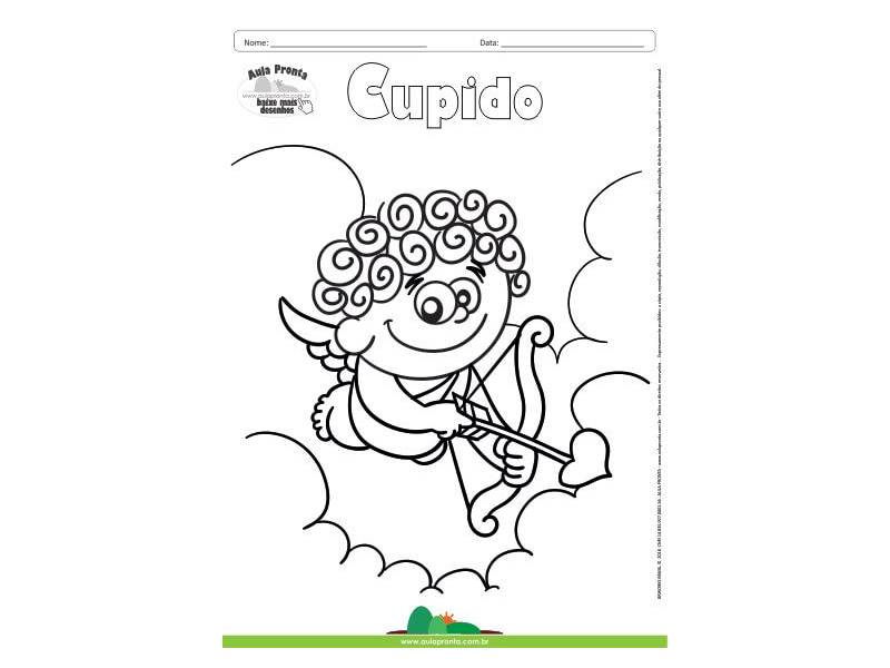 Desenho para Colorir – Fantasia - Cupido - Amor