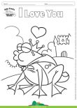 Desenho para Colorir – Fantasia - Amor - I Love You