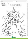 Desenho para Colorir – Fantasia - Monstro