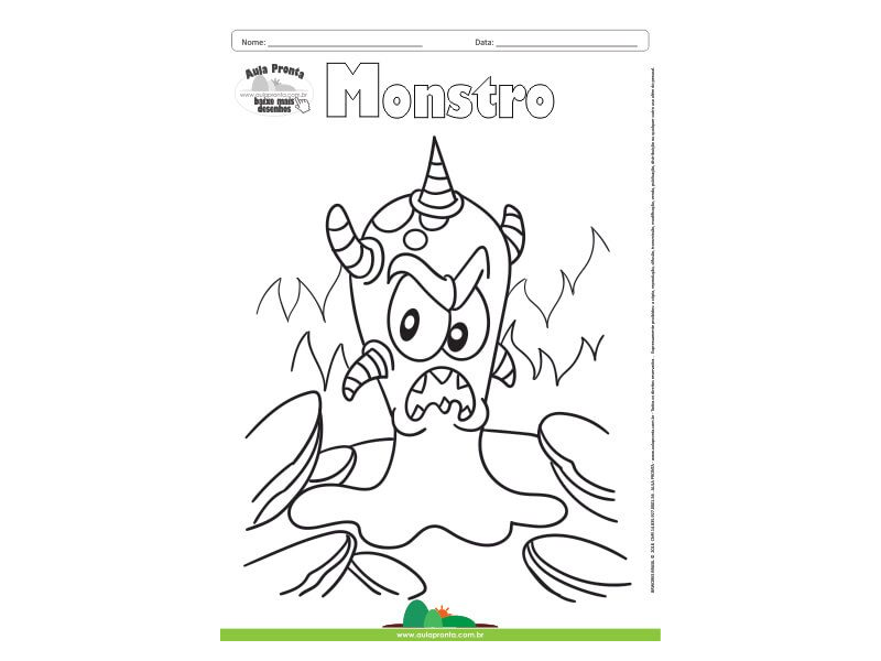 Desenho para Colorir – Fantasia - Monstro